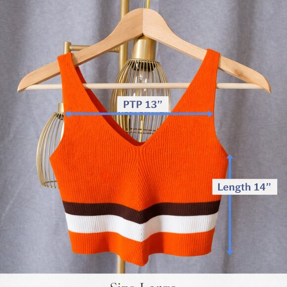 Almost Famous Ribbed Crop Tank Top – Size Large - Picture 3 of 9